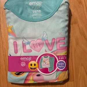 Emoji Kids Pajama Set - Blue and Pink